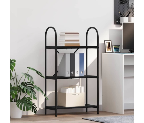 Raamatukapp Must Tamm 60 X 30 X 109 Cm Tehispuit