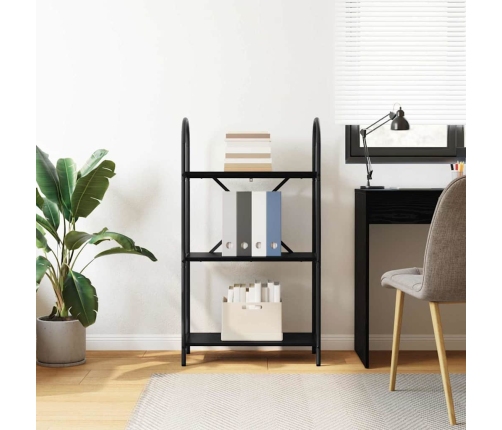 Raamatukapp Must Tamm 60 X 30 X 109 Cm Tehispuit