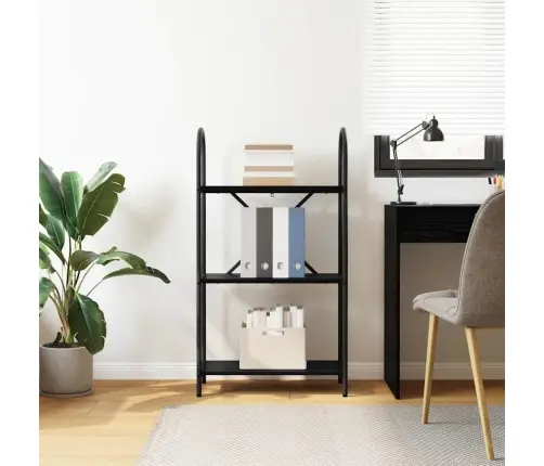 Grāmatu Plaukts Melns Ozols 60 X 30 X 109 Cm Inženierijas Koks Vidaxl