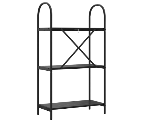 Raamatukapp Must Tamm 60 X 30 X 109 Cm Tehispuit