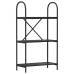 Raamatukapp Must Tamm 60 X 30 X 109 Cm Tehispuit