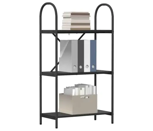 Grāmatu Plaukts Melns Ozols 60 X 30 X 109 Cm Inženierijas Koks Vidaxl
