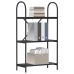 Raamatukapp Must Tamm 60 X 30 X 109 Cm Tehispuit