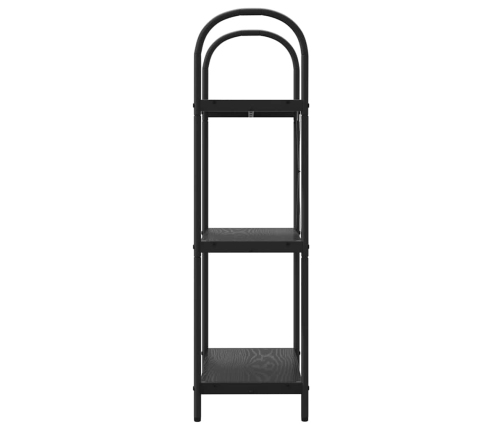 Raamatukapp Must Tamm 60 X 30 X 109 Cm Tehispuit