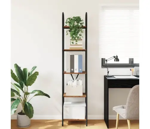 Grāmatu Plaukts Vecs Koks 40 X 30 X 183 Cm Inženierijas Koks Vidaxl