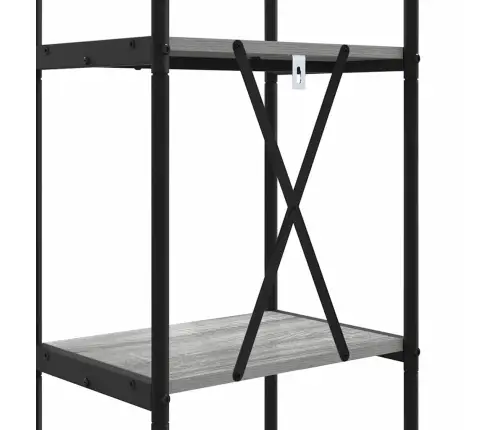 Knygų Lentyna Pilka Sonoma Ąžuolo 40 X 30 X 146 Cm