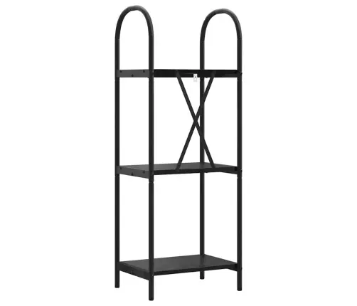 Raamatukapp Must Tamm 40 X 30 X 109 Cm Tehispuit