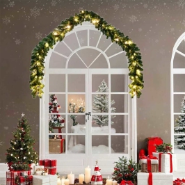 Ziemassvētku Girlanda Su 600 Led 2 Pcs Zaļa Pvc Vidaxl