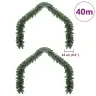 Ziemassvētku Virtene 2 Pcs Zaļa 40 M Pvc Vidaxl