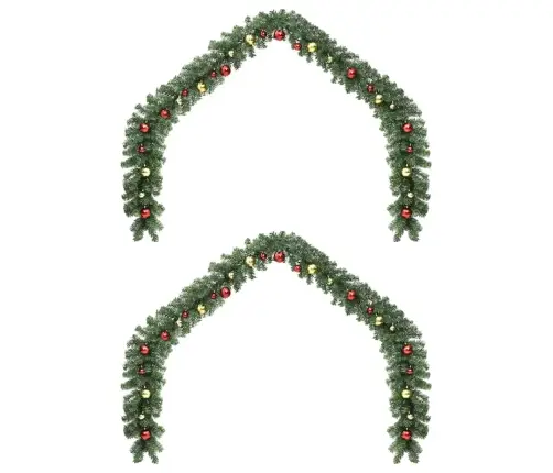 Ziemassvētku Virtene 2 Pcs Zaļa 40 M Pvc Vidaxl