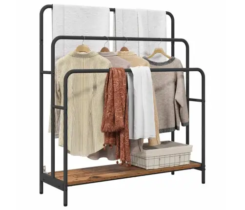 Riidepuu Riiuliga Vana Puit 90 X 30 X 100,5 Cm Tehispuit