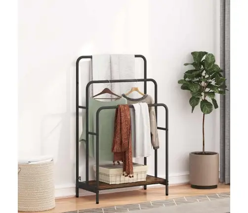 Auduma Statīvs Dūmu Ozols 60 X 30 X 100.5 Cm Inženierijas Koks Vidaxl