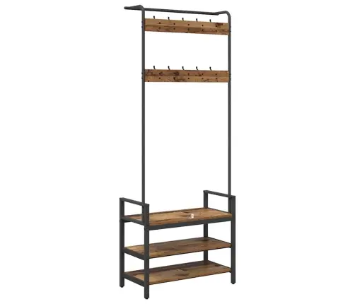 Pakaramais Vecs Koks 75 X 34 X 184 Cm Inženierijas Koks Vidaxl