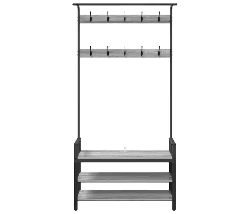 Paltas Pilka Sonoma Ąžuolo 95 X 34 X 184 Cm Apdirbta Mediena