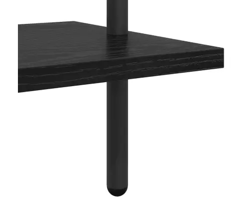 Raamatukapp Must Tamm 60 X 24 X 168 Cm Tehispuit