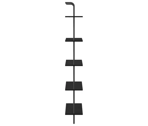 Raamatukapp Must Tamm 60 X 24 X 168 Cm Tehispuit