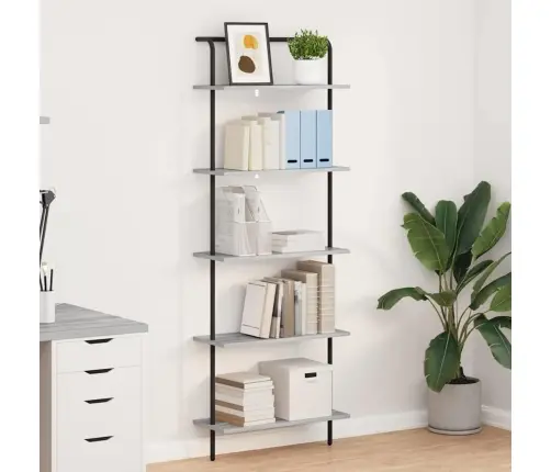 Knygų Lentyna Pilka Sonoma Ąžuolo 60 X 24 X 168 Cm