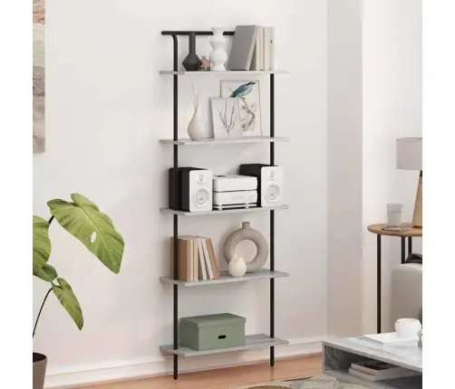 Knygų Lentyna Pilka Sonoma Ąžuolo 60 X 24 X 168 Cm