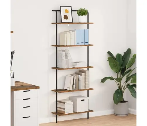 Grāmatu Plaukts Vecs Koks 60 X 24 X 168 Cm Inženierijas Koks Vidaxl