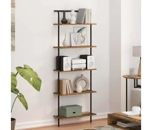 Grāmatu Plaukts Vecs Koks 60 X 24 X 168 Cm Inženierijas Koks Vidaxl