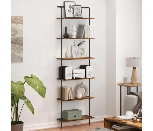 Grāmatu Plaukts Dūmakaina Ozolkoka 60 X 24 X 203 Cm Vidaxl