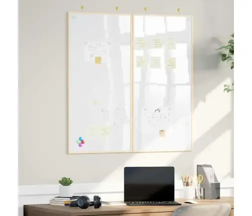 Magnētiskā Tāfele Balts 100 X 1.4 X 100 Cm Priedes Masīvkoks Vidaxl