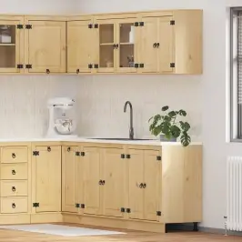 Spintelė Su Stalčiais 4 Pcs Medus Kietos Pušies Mediena