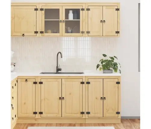 Spintelė Su Stalčiais 4 Pcs Medus Kietos Pušies Mediena