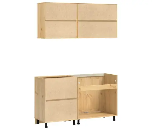 Spintelė Su Stalčiais 4 Pcs Medus Kietos Pušies Mediena