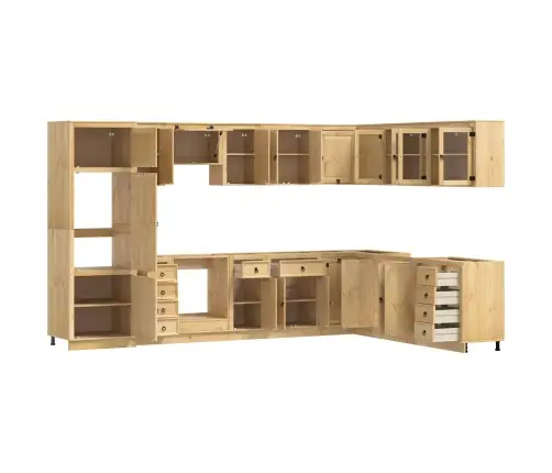 Spintelė Su Stalčiais Su Stalčių Ski 14 Pcs Medaus Ruda