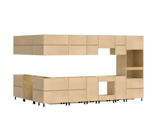 Plakans Ar Atvilktni Ar Plauktu Ar Durvīm Ciets Priedes Koks Vidaxl