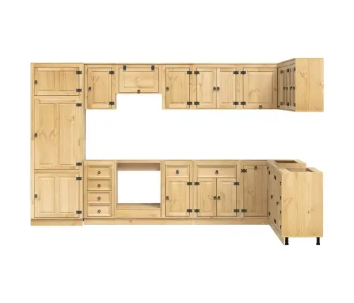 Spintelė Su Stalčiais Su Stalčių Ski 14 Pcs Medaus Ruda