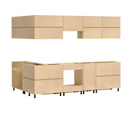 Plakans Ar Atvilktni Ar Plauktu 10 Pcs Medus Ciets Priedes Koks Vidaxl