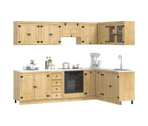 Plakans Ar Atvilktni Ar Plauktu 10 Pcs Medus Ciets Priedes Koks Vidaxl