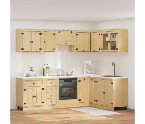 Spintelė Su Stalčiais 10 Pcs Medus Kietos Pušies Mediena