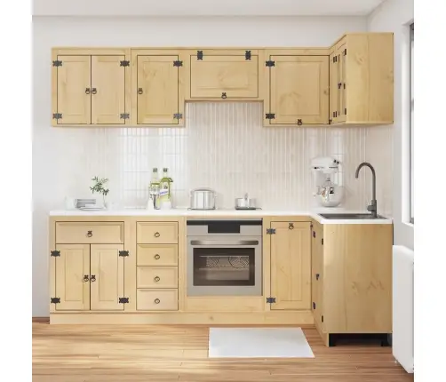 Spintelė Su Stalčiais 10 Pcs Medus Kietos Pušies Mediena