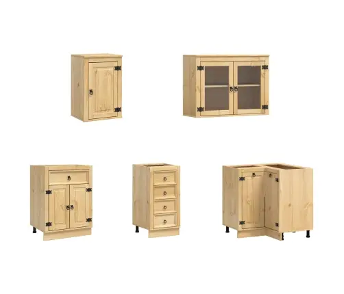 Spintelė Su Stalčiais 10 Pcs Medus Kietos Pušies Mediena