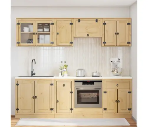 Plakans Ar Atvilktni Ar Plauktu 8 Pcs Medus Ciets Priedes Koks Vidaxl