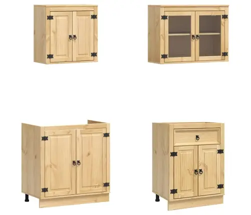 Plakans Ar Atvilktni Ar Plauktu 8 Pcs Medus Ciets Priedes Koks Vidaxl