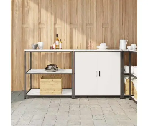 Virtuves Glabāšanas Komplekts 2 Pcs Balts 180 X 50 X 92 Cm Vidaxl