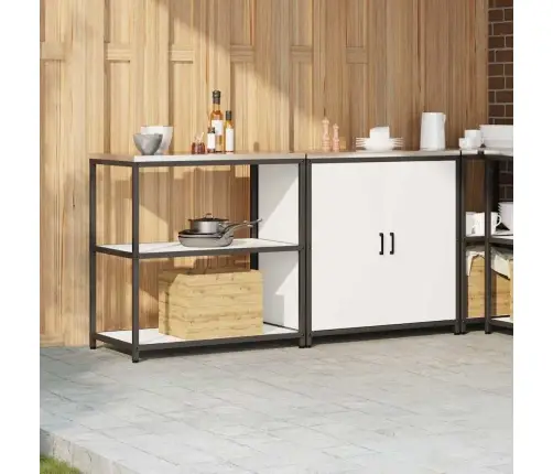 Virtuves Glabāšanas Komplekts 2 Pcs Balts 180 X 50 X 92 Cm Vidaxl