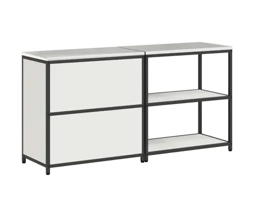 Virtuves Glabāšanas Komplekts 2 Pcs Balts 180 X 50 X 92 Cm Vidaxl
