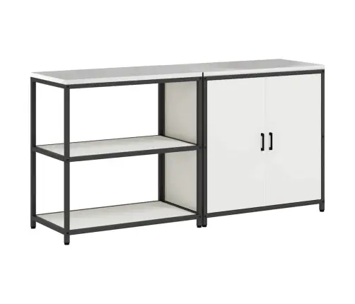 Virtuves Glabāšanas Komplekts 2 Pcs Balts 180 X 50 X 92 Cm Vidaxl