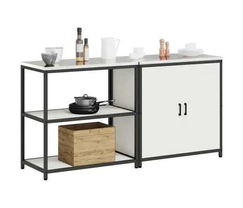 Virtuves Glabāšanas Komplekts 2 Pcs Balts 180 X 50 X 92 Cm Vidaxl