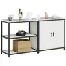 Virtuves Glabāšanas Komplekts 2 Pcs Balts 180 X 50 X 92 Cm Vidaxl