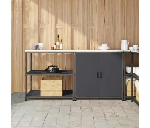 Virtuves Glabāšanas Komplekts 2 Pcs Antracīts 180 X 50 X 92 Cm Vidaxl