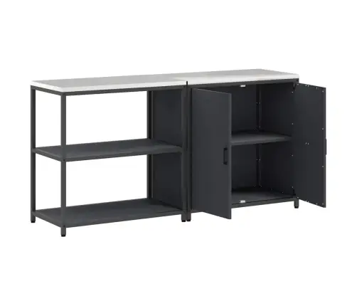 Virtuves Glabāšanas Komplekts 2 Pcs Antracīts 180 X 50 X 92 Cm Vidaxl
