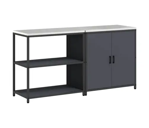 Virtuves Glabāšanas Komplekts 2 Pcs Antracīts 180 X 50 X 92 Cm Vidaxl