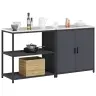 Virtuves Glabāšanas Komplekts 2 Pcs Antracīts 180 X 50 X 92 Cm Vidaxl