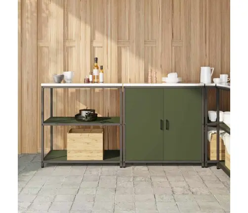 Köögivarustus 2 Pcs Küpset Roheline Külmvalmistatud Teras